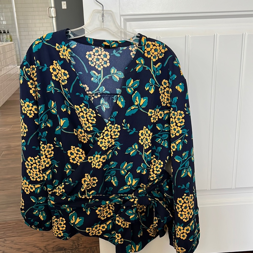 Crepe Wrap Blouse